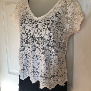 Boho Sheer Floral Lace Top